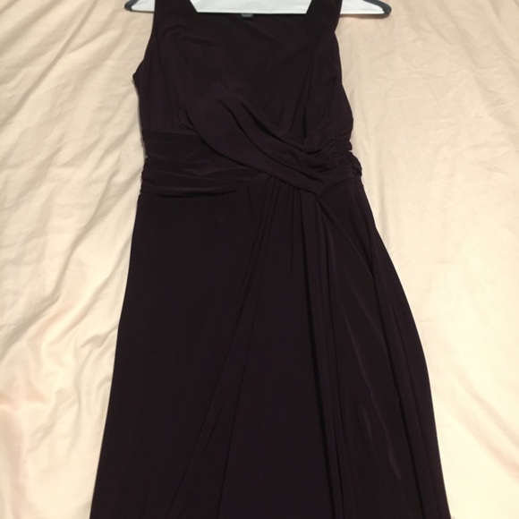 Dark purple sleeveless maxi prom gown - Picture 6 of 7